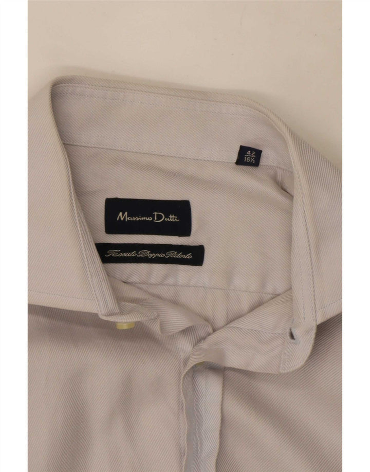 Koszula męska Massimo Dutti rozmiar 42 16 1/2, duże niebieskie prążki