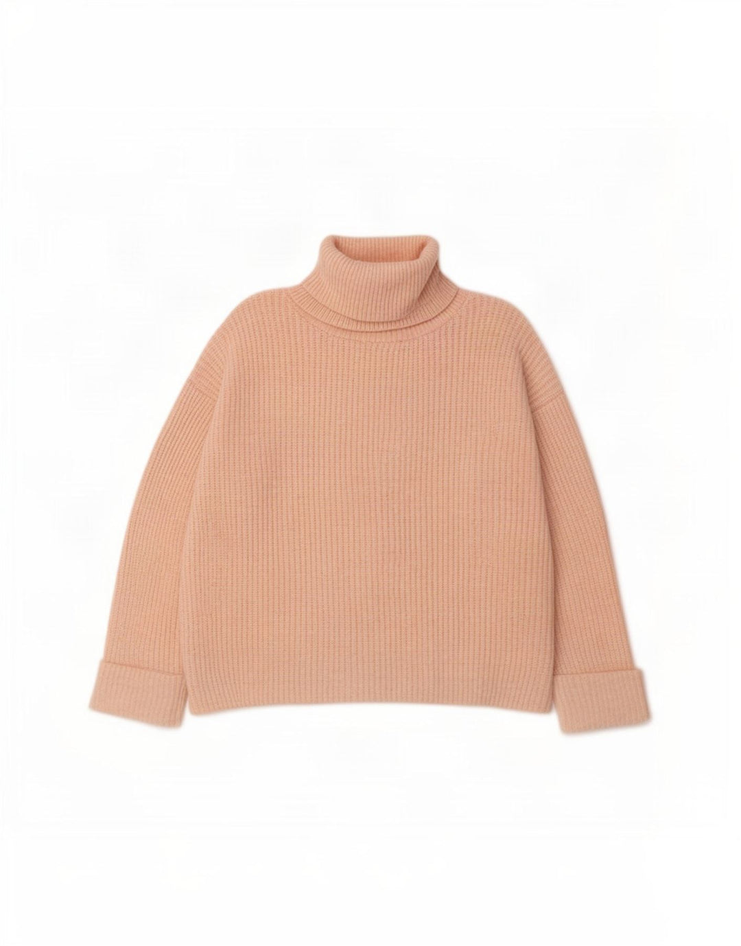 Marks & Spencer Damski sweter oversize z golfem, UK 16, duży, różowy