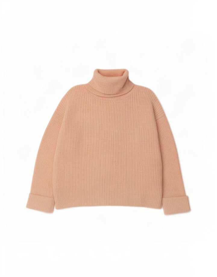 Marks & Spencer Damski sweter oversize z golfem, UK 16, duży, różowy