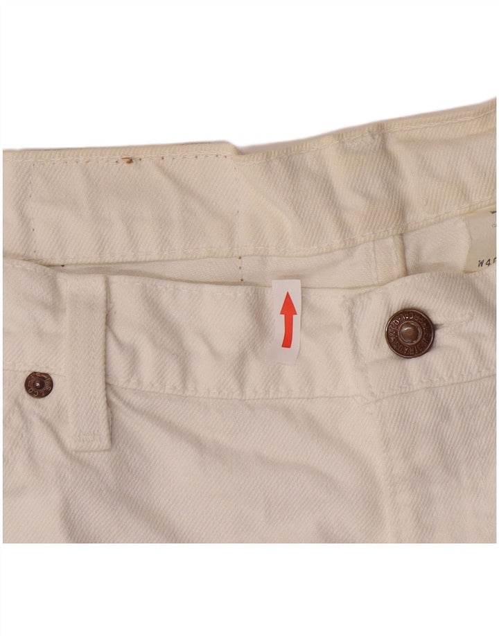 Męskie spodenki jeansowe Levi's 550 W40 XL, biała bawełna