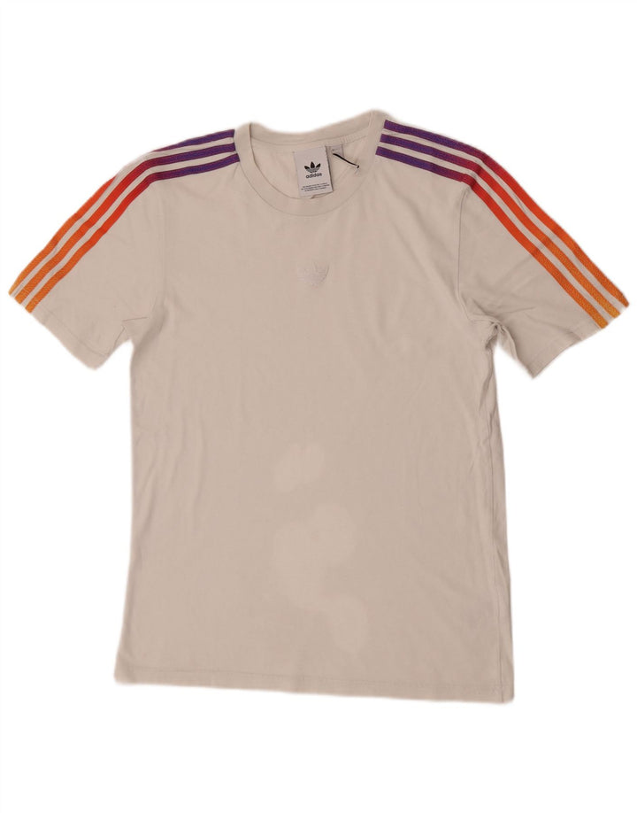 Adidas Męska Koszulka Top Mała Biała Bawełna
