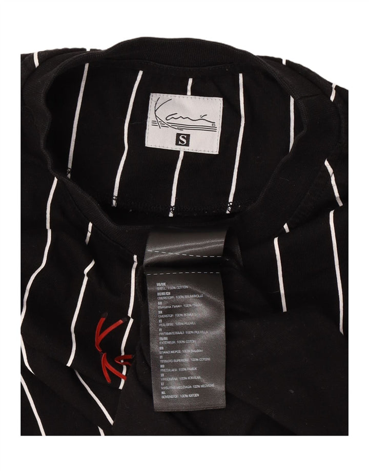 T-shirt męski Karl Kani, mały, czarny, bawełniany w paski
