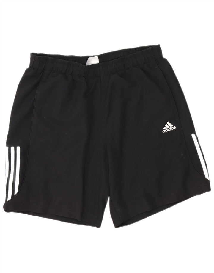 Męskie spodenki sportowe Adidas, duże, czarne, poliestrowe