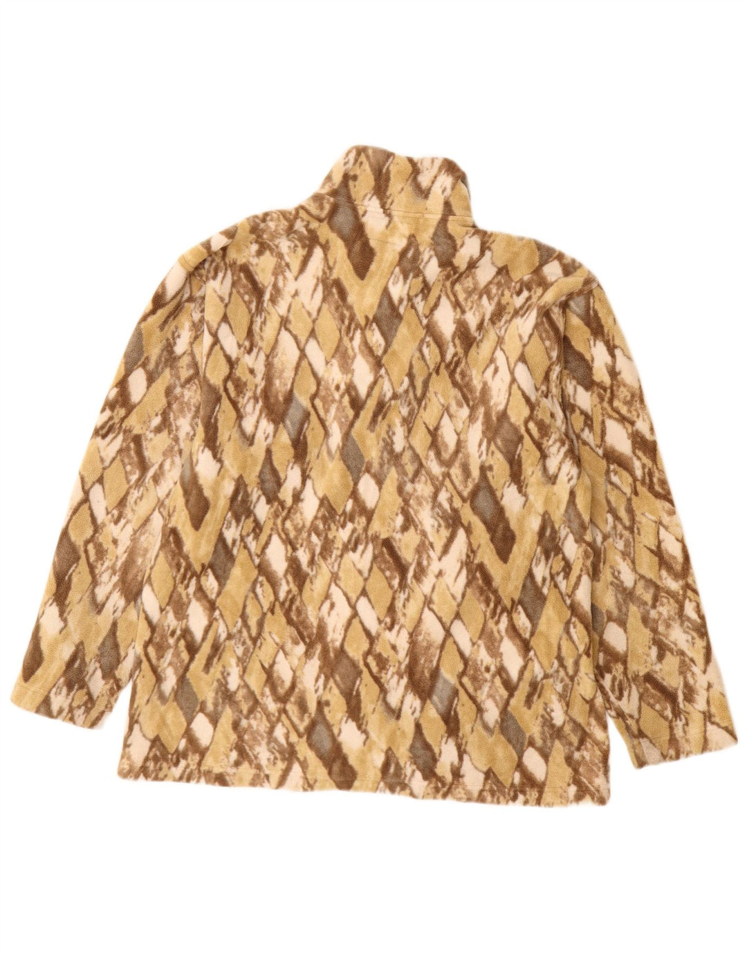 Kurtka polarowa damska CONTE OF FLORENCE UK 16 duża beżowa Argyle/Diament