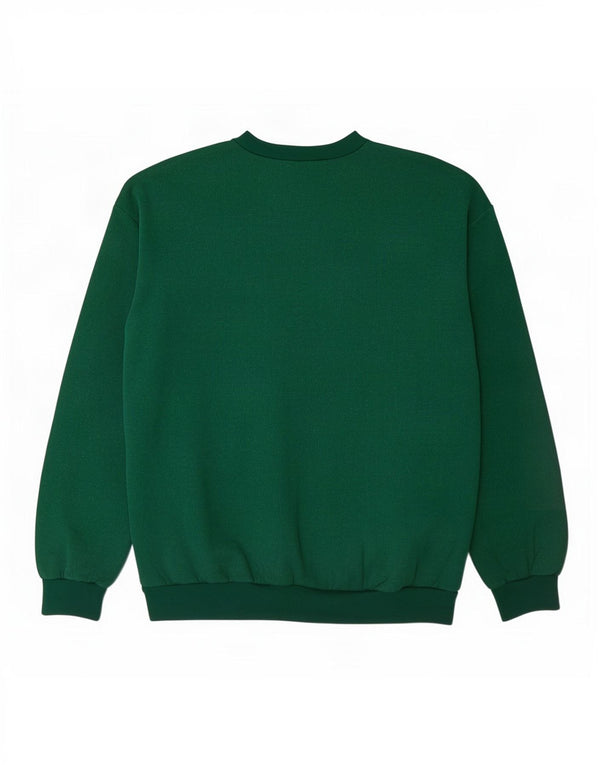 Męska bluza z grafiką w stylu vintage, sweter XL, zielona bawełna