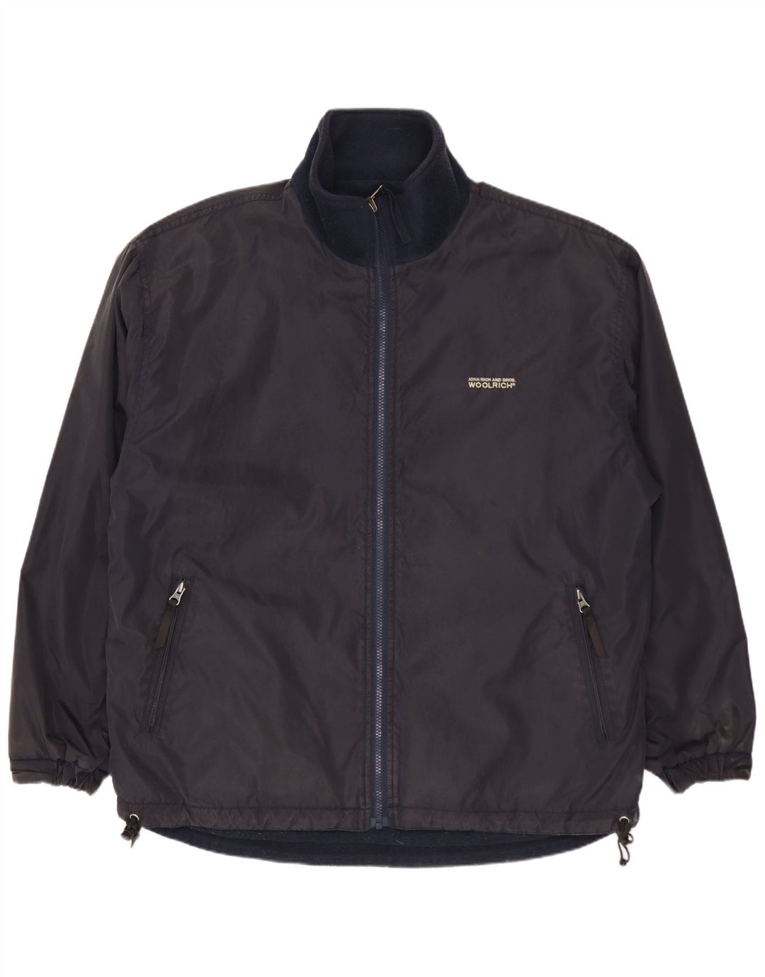 Męska dwustronna kurtka WOOLRICH UK 40, duża, granatowa, nylonowa