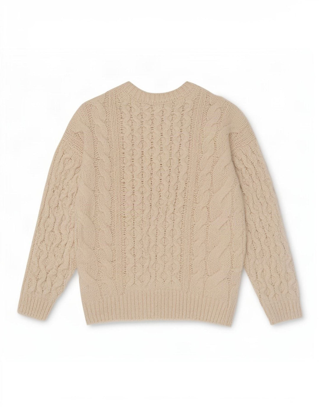 Damski sweter oversize Zara z okrągłym dekoltem UK 12, średni złamanej bieli