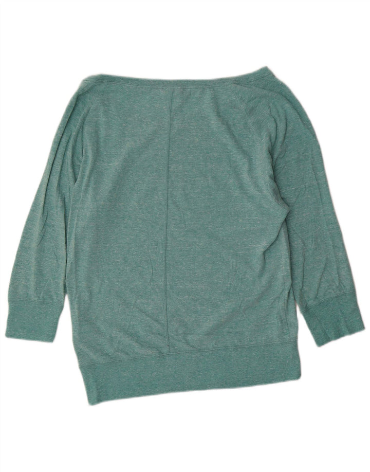 Damska koszulka z grafiką z odkrytymi ramionami Nike, z długim rękawem, UK 10, mała turkusowa