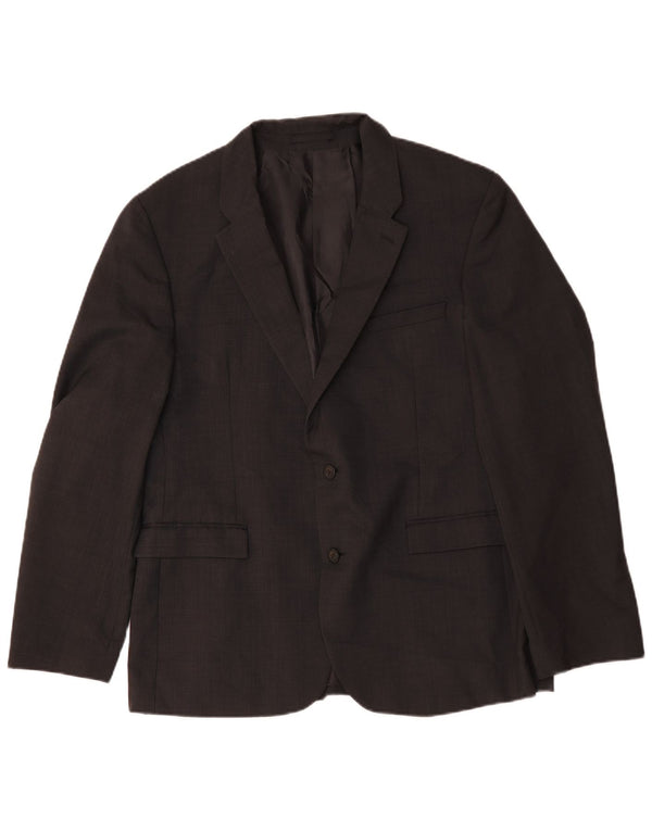 Marks & Spencer Męska marynarka z autografem, zapinana na 2 guziki, UK 44 XL, czarna wełna