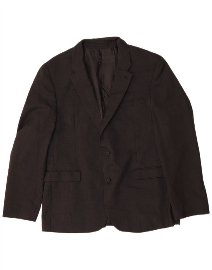 Marks & Spencer Męska marynarka z autografem, zapinana na 2 guziki, UK 44 XL, czarna wełna