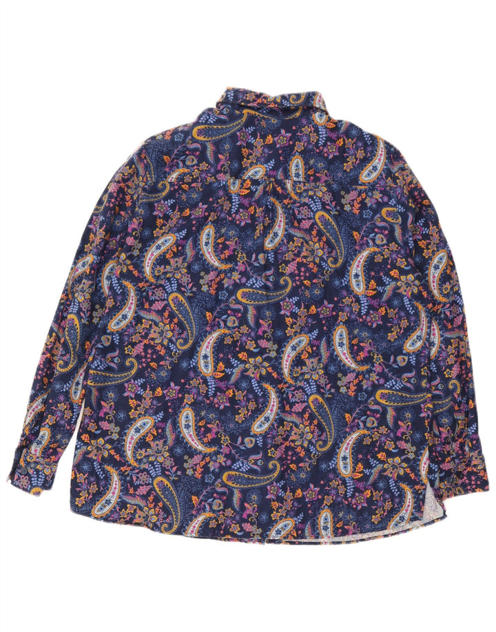 Damska bluzka koszulowa oversize Walbusch IT 44 Średni granatowy paisley