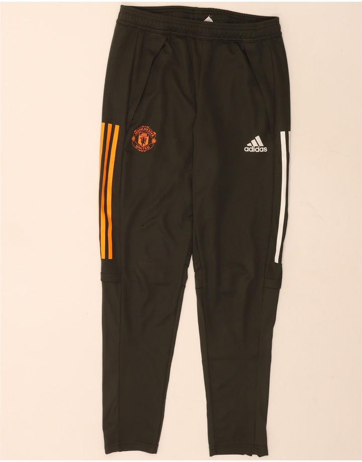 Męskie spodnie dresowe Adidas Manchester United, średni khaki, poliester