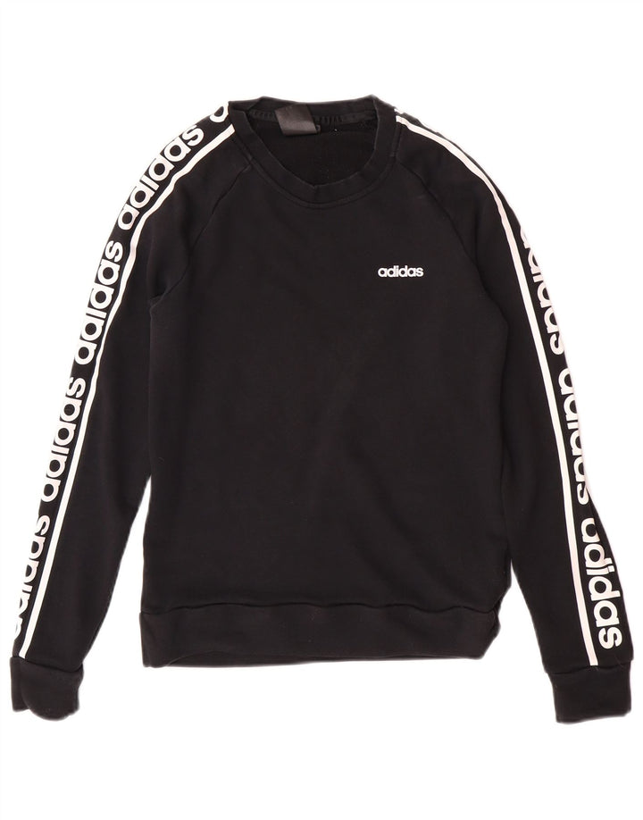 Damska bluza Adidas Graphic Jumper UK 12/14 Średnia czarna bawełna