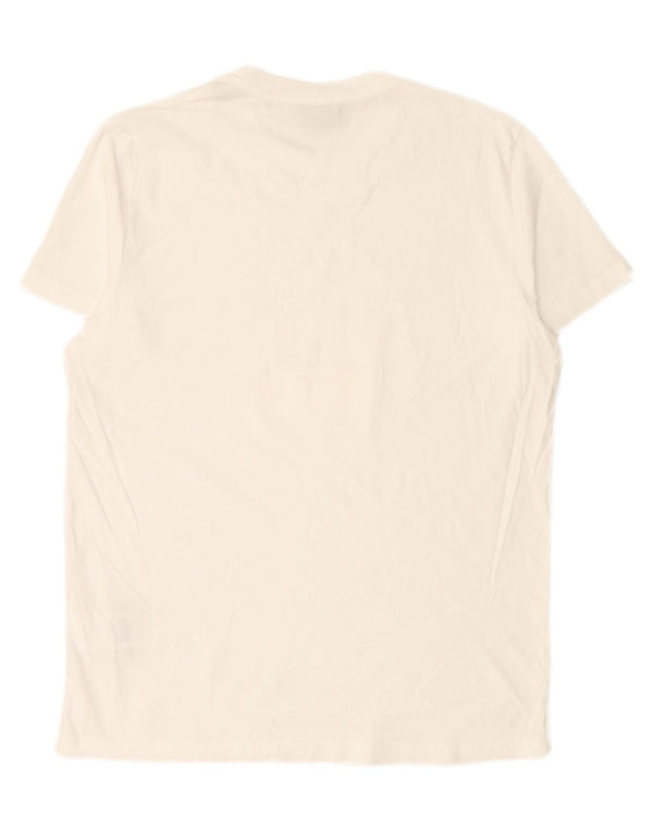 DIESEL Mens Graphic T-Shirt Top 2XL White Cotton