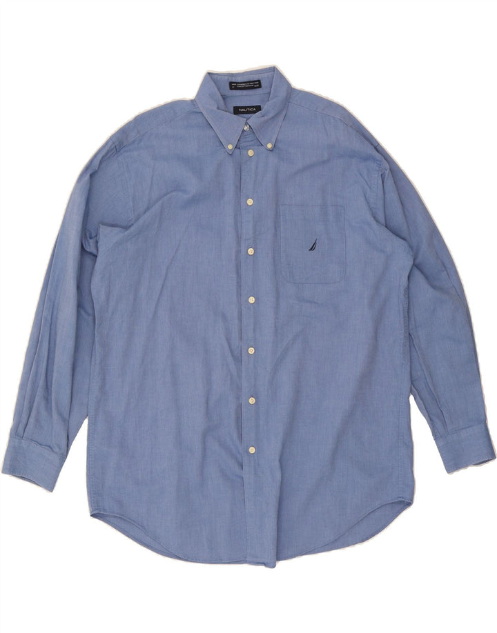 NAUTICA Mens Shirt Size 17 XL Blue Cotton Vintage Nautica and Second-Hand Nautica from Messina Hembry 