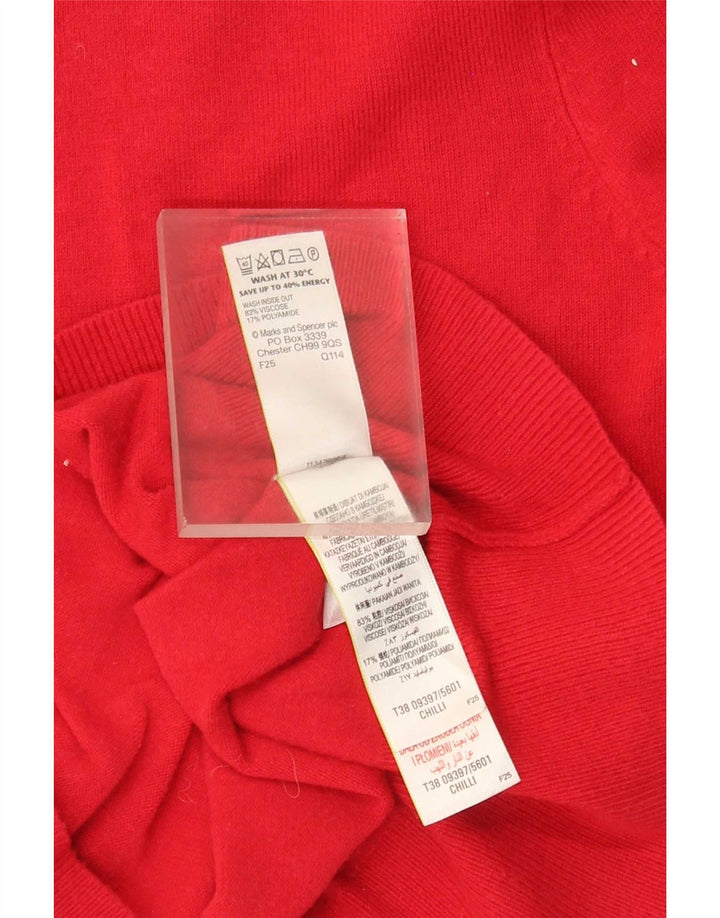 Sweter damski Marks & Spencer UK 12, średni czerwony, wiskoza