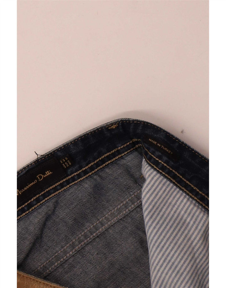 Męskie proste dżinsy Massimo Dutti EU 48 XL W38 L28 Granatowe
