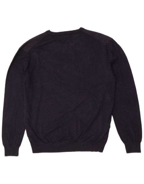 Damski sweter Trussardi z dekoltem w łódkę UK 18 XL Granatowa wiskoza