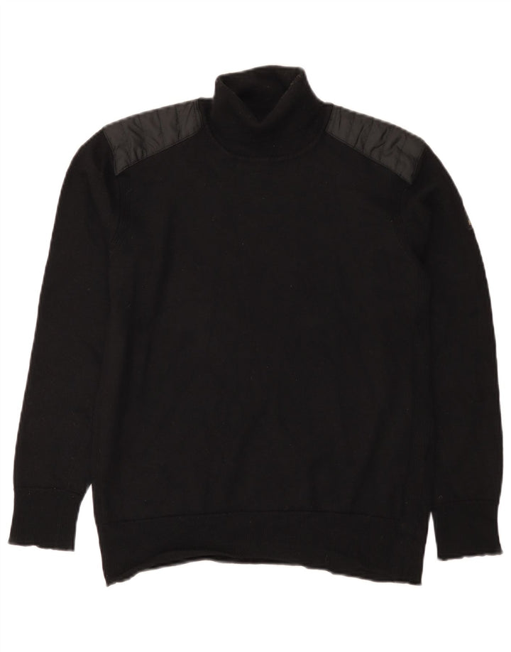 Męski sweter z golfem Belstaff, mały, czarny, wełniany