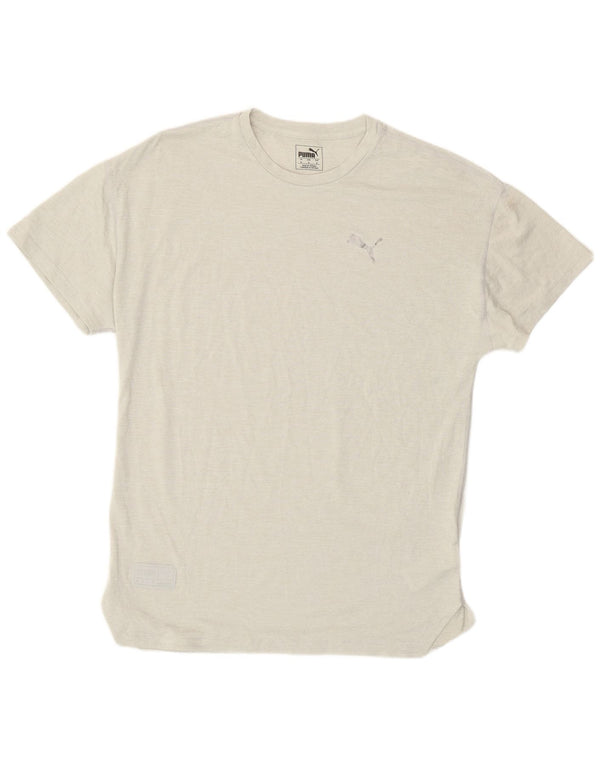 T-shirt męski Puma Top, średni szary, nakrapiany poliester