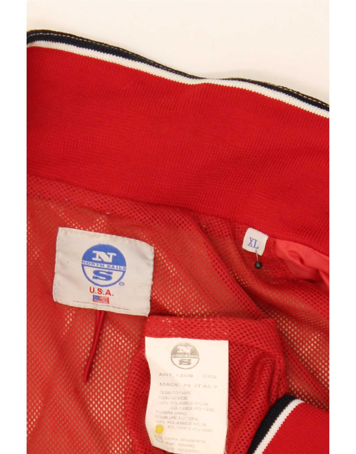 Męska kurtka przeciwdeszczowa North Sails UK 42 XL, beżowy nylon z blokami kolorów