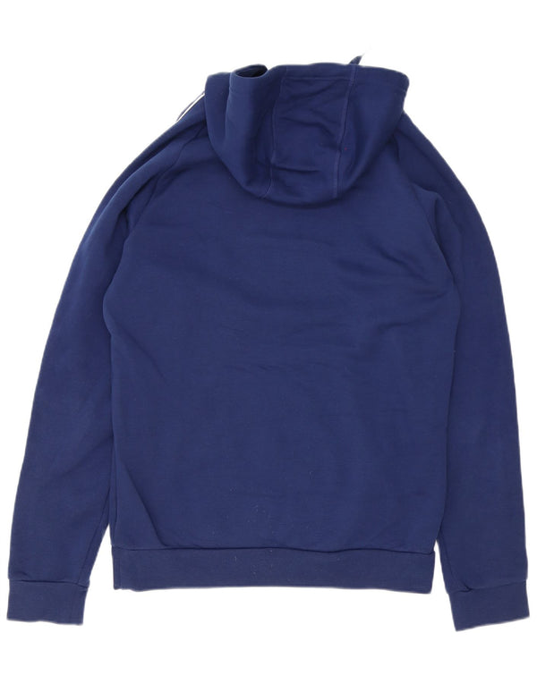 Męska bluza z kapturem Adidas, średnia, granatowa, bawełniana