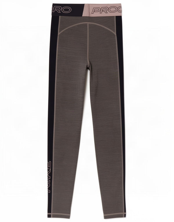 Damskie legginsy Nike Dri Fit Graphic UK 4 XS Szary poliester z blokami kolorów