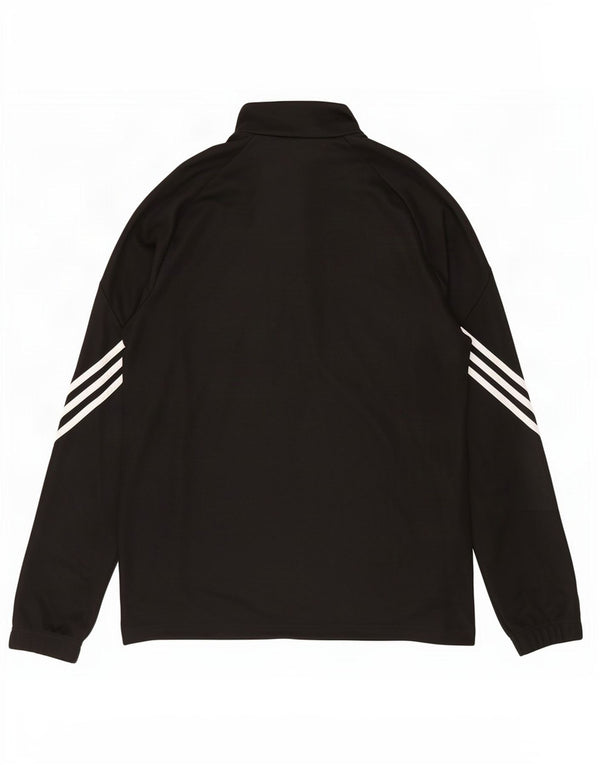 Adidas Męskie Climalite Zip Neck Pullover Dres Top Średni Czarny