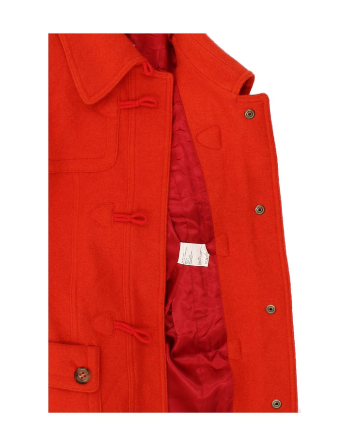 DOLOMITEN Womens Duffle Jacket IT 44 Medium Red Virgin Wool Vintage Dolomiten and Second-Hand Dolomiten from Messina Hembry 