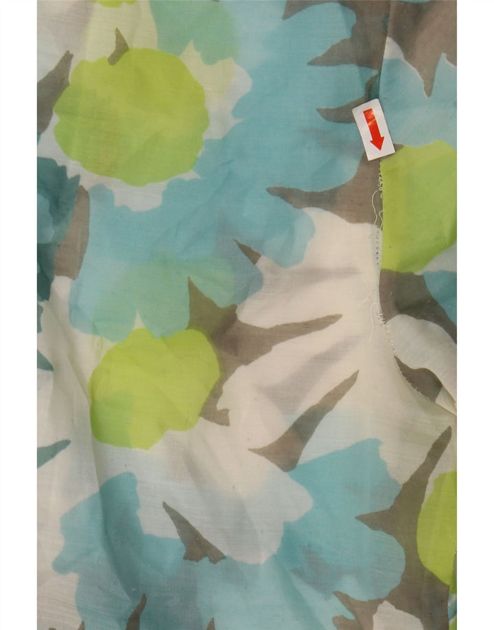 Damska bluzka koszulowa z rękawem 3/4 VINTAGE UK 14, duża, wielobarwna w kwiaty