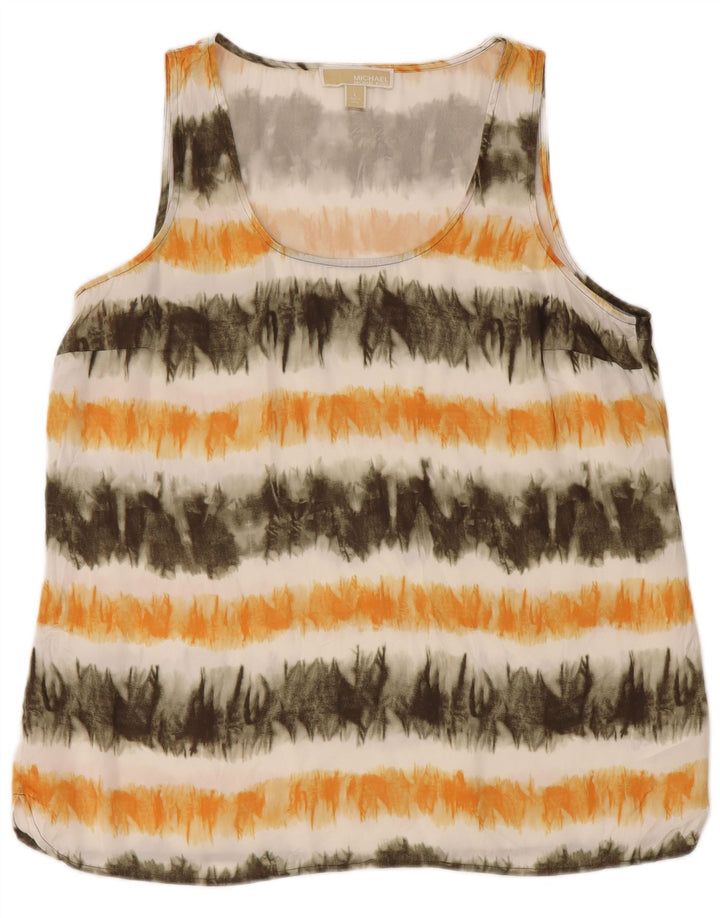 MICHAEL KORS Damski top z kamizelką UK 16, duży, wielokolorowy poliester typu Tie Dye