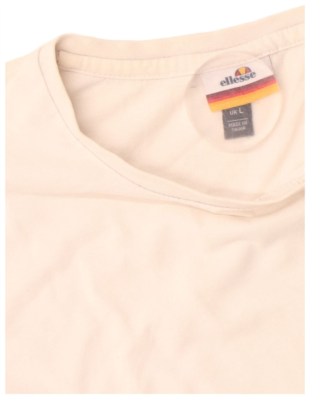 Męski T-shirt z grafiką Ellesse, duży, biały, bawełniany
