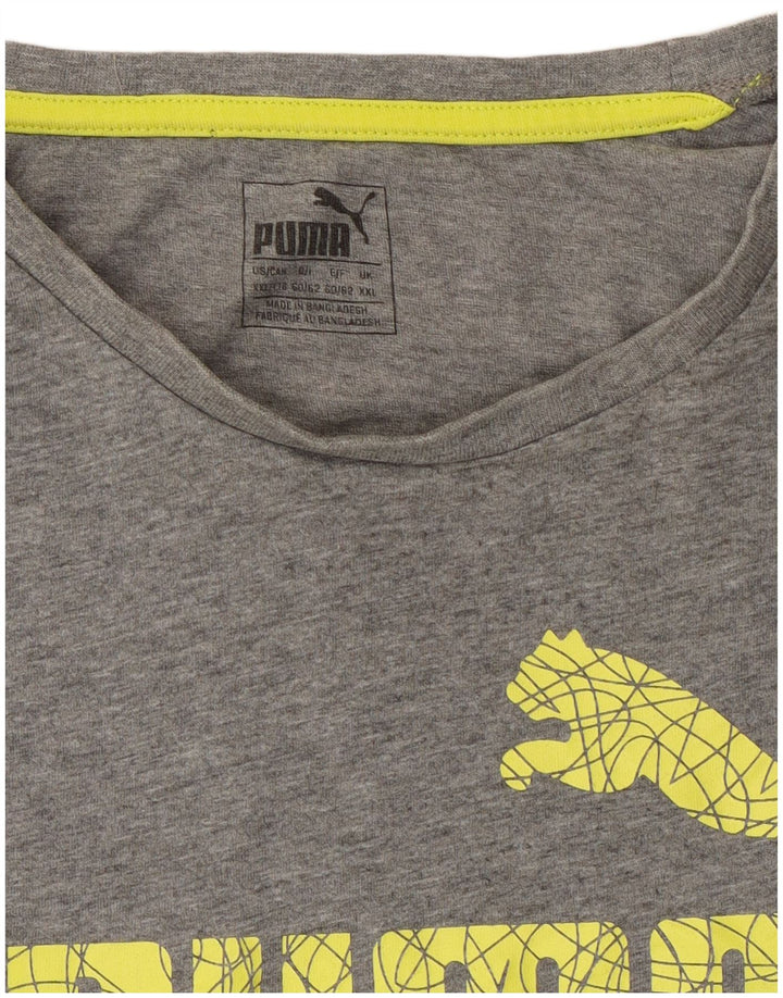 Męska koszulka z grafiką Puma Top 2XL w kolorze szarym