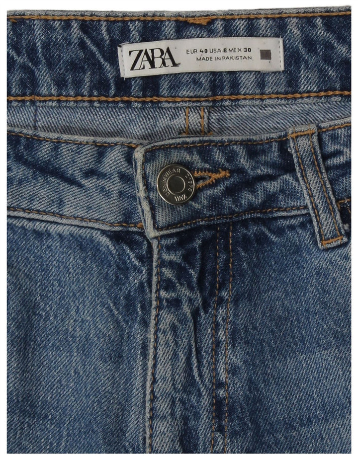 Damskie jeansy z wysokim stanem Zara EU 40 Medium W30 L28 Niebieskie