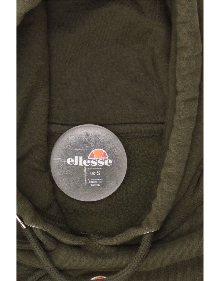 ELLESSE Mens Hoodie Jumper Small Khaki Cotton Vintage Ellesse and Second-Hand Ellesse from Messina Hembry 