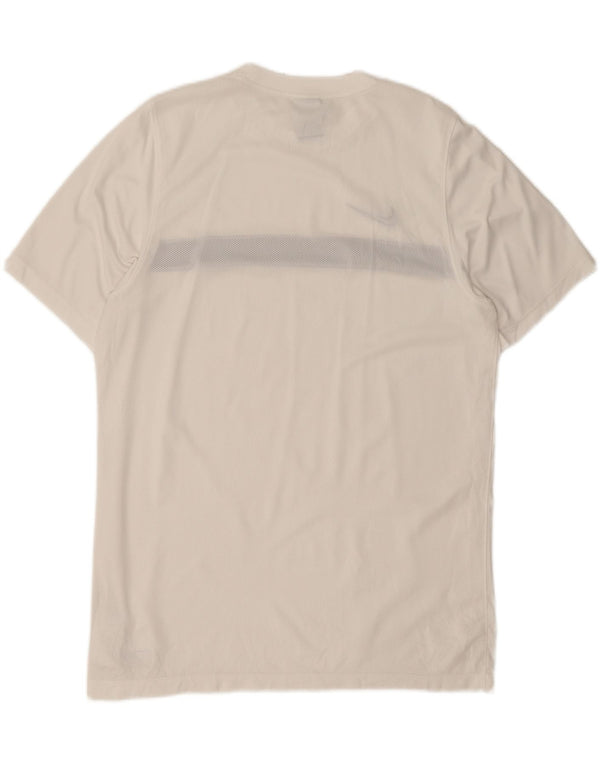 Męski T-shirt Nike Dri Fit Top XL, biały poliester z blokami kolorów