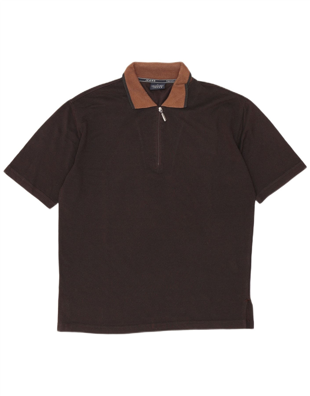 Męska koszulka polo Trussardi Jeans, poliester w kolorze średniej czarnej kolorystyki