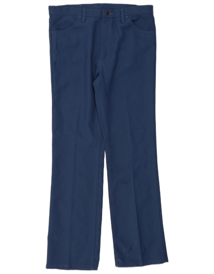 Męskie proste spodnie codzienne Wrangler W38 L34 Niebieski poliester