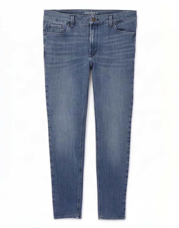 Marks & Spencer Damskie jeansy skinny z wysokim stanem UK 16, duże, W32 L26, niebieskie