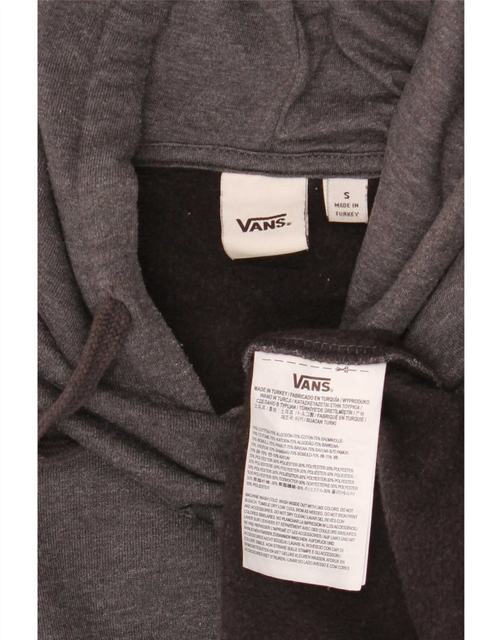 Męski sweter z kapturem Vans z grafiką, mały, szary, bawełniany