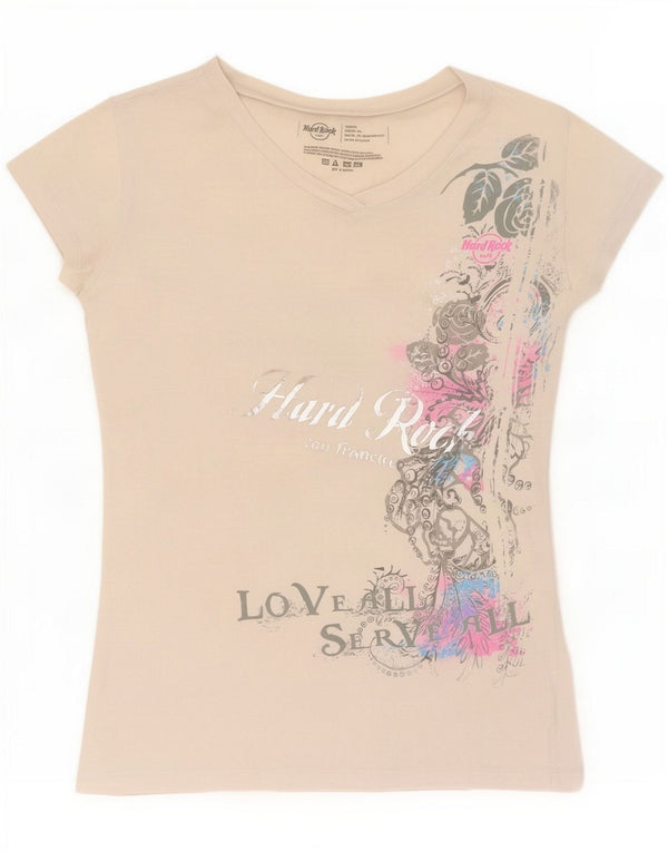 Hard Rock Cafe Damska koszulka z grafiką San Francisco Top UK 10 Small White