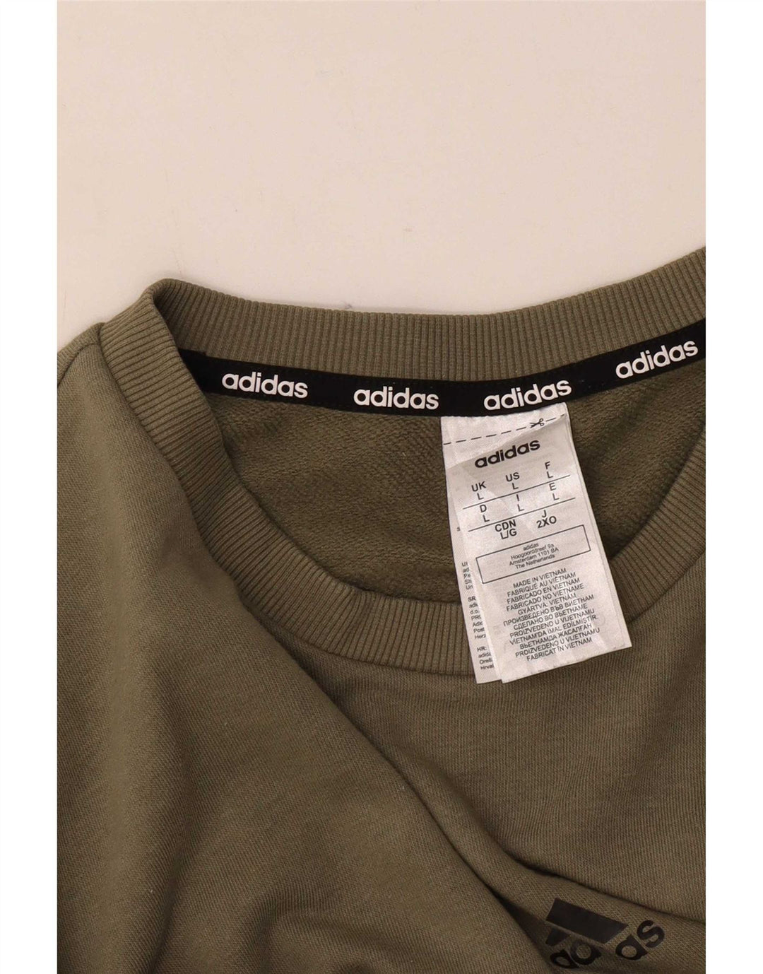 Bluza męska Adidas, duża, bawełniana khaki