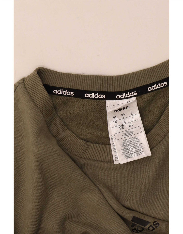 Bluza męska Adidas, duża, bawełniana khaki