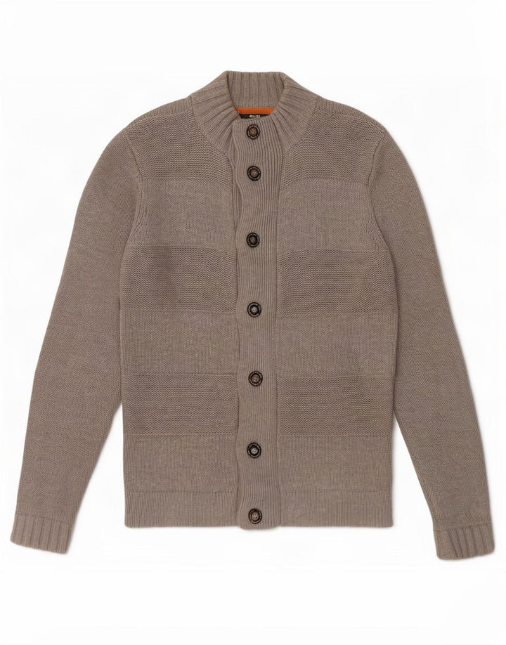 Sweter męski Jack & Jones w średnie szare paski, bawełniany