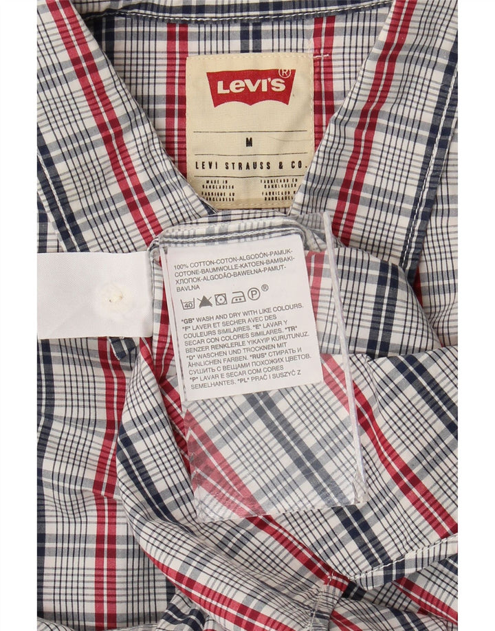Koszula męska Levi's z krótkim rękawem o standardowym kroju, bawełniana w średnią niebieską kratkę