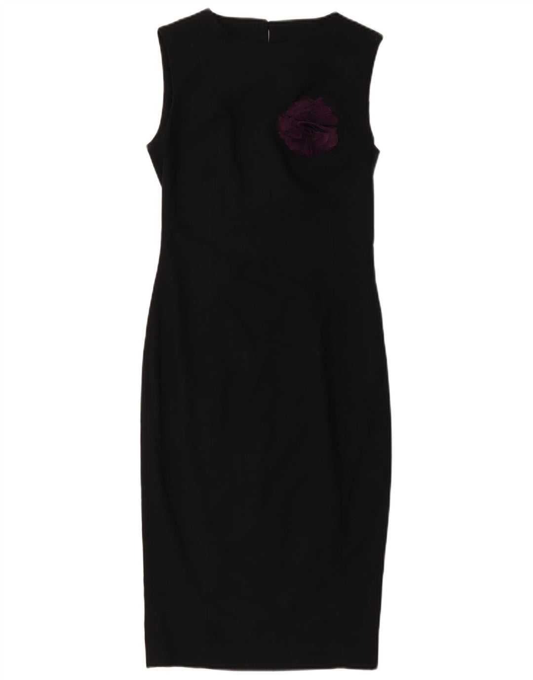 Damska sukienka płaszczowa bez rękawów ZARA UK 4 XS, czarna w kwiaty, poliester