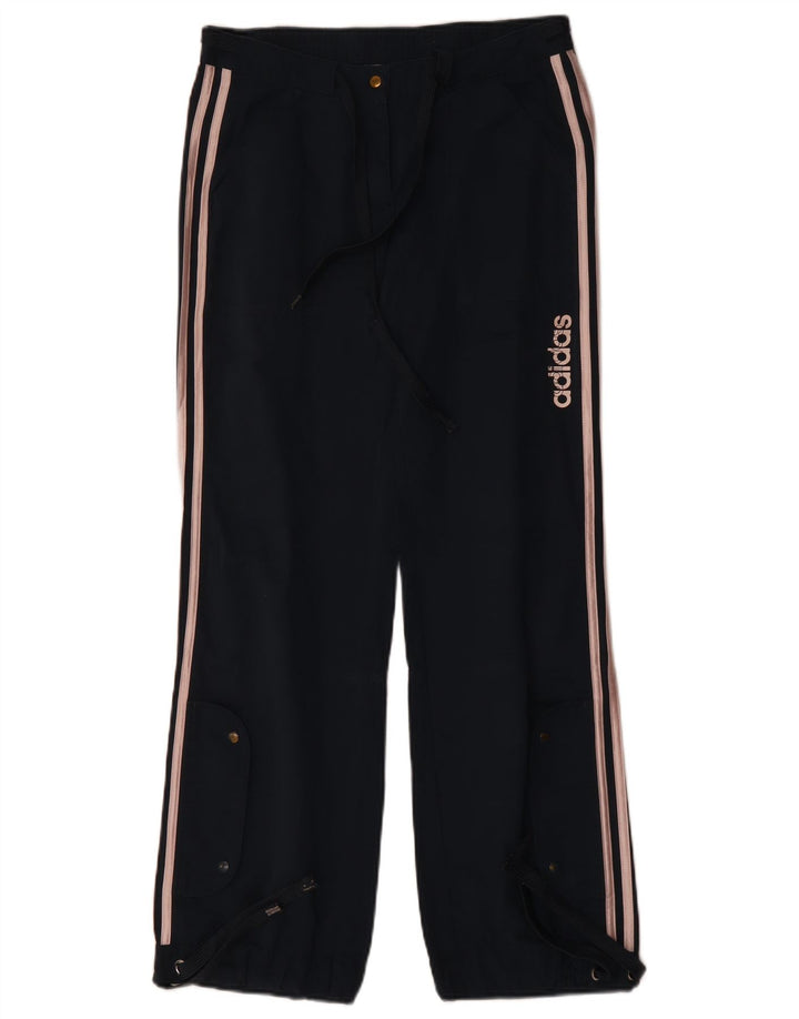 Spodnie damskie Adidas Straight Casual UK 8 Small W30 L30 Granatowa bawełna