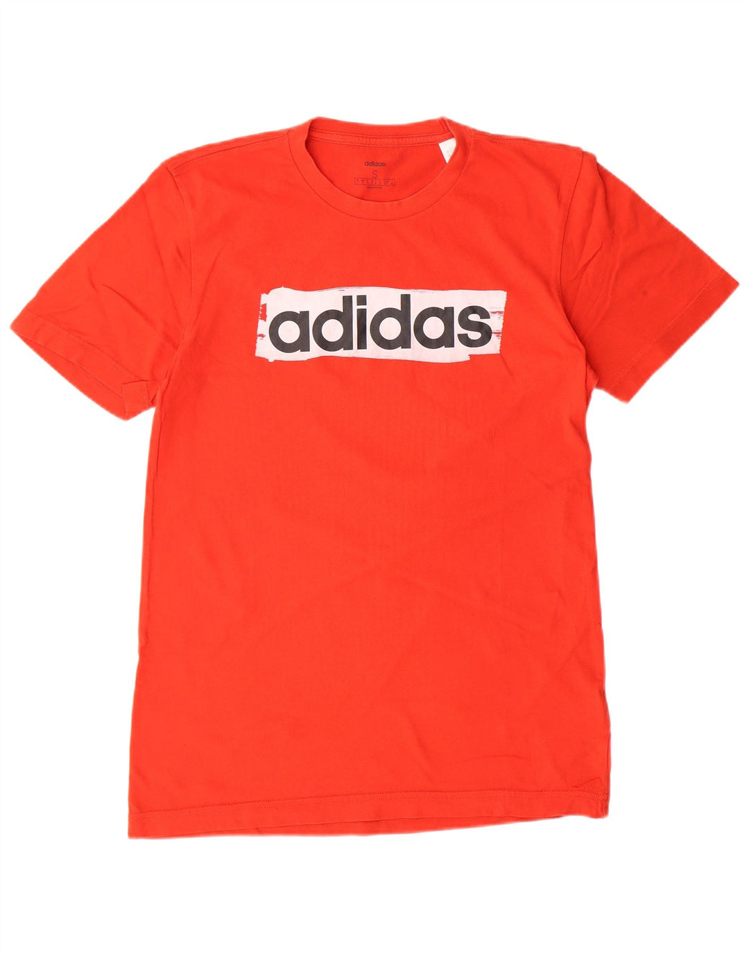 Męski T-shirt z grafiką ADIDAS, mały, czerwony, bawełniany