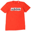 Męski T-shirt z grafiką ADIDAS, mały, czerwony, bawełniany