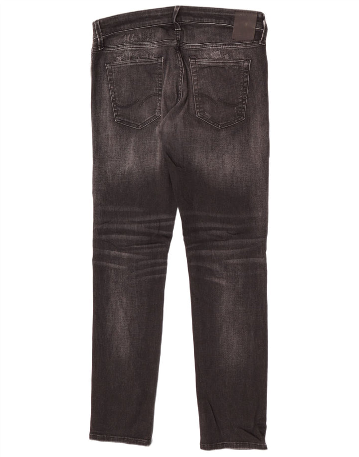 Męskie jeansy Jack & Jones GLENN Distressed W33 L32 Czarne bawełniane